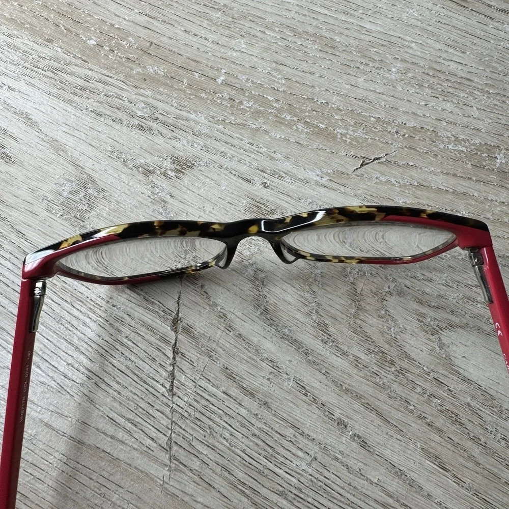 Carolina Herrera VHE717K Col.0741 54-16-140 Tortoise/Red Eyeglasses‎ Frame JJ57